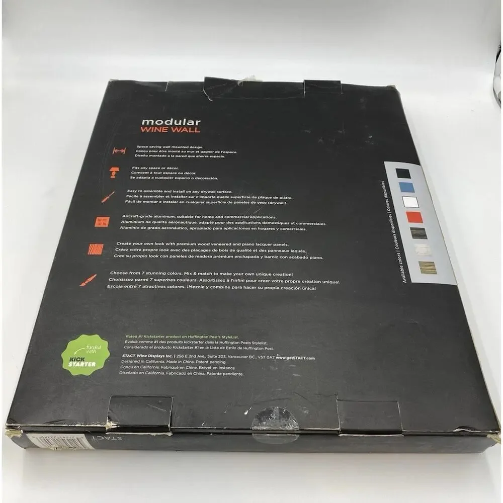 NEW UNUSED STACT Wall-Modular Wine System White One Shelf Panel Bottles